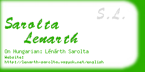 sarolta lenarth business card