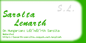 sarolta lenarth business card